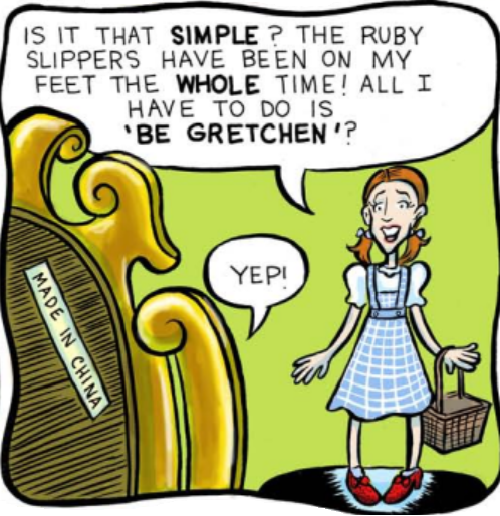 “Gretchen Rubin and the Quest for a Passion,” created in collaboration  between Rubin and cartoonist Chari Pere.